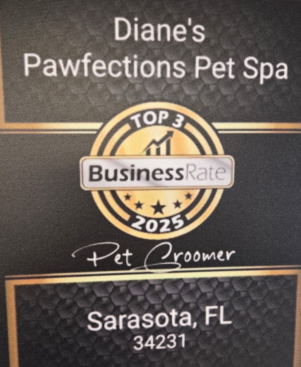 BusinessRate Top 3 2025 Award Winner - Diane's Pawfections Pet Spa Sarasota FL